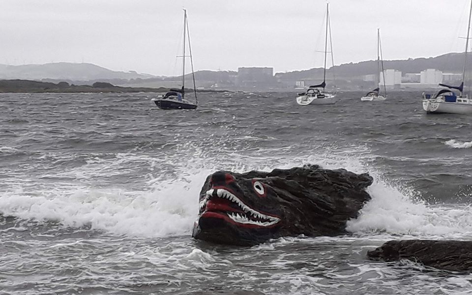 "Crocodile Rock" on Seafront at Millport on Isle of Cumbrae