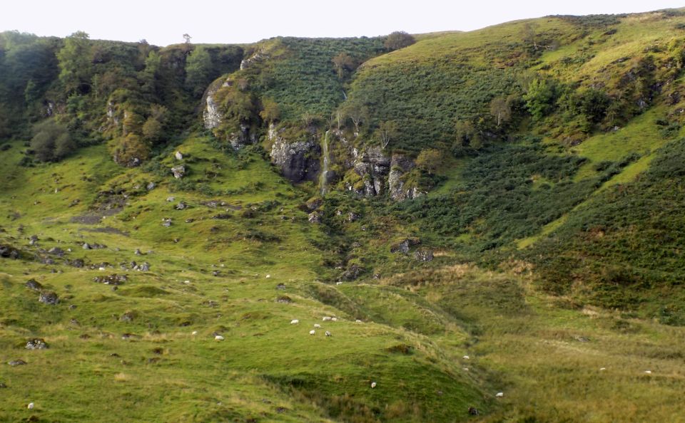 Black Spout waterfall in Crags above Fintry Village