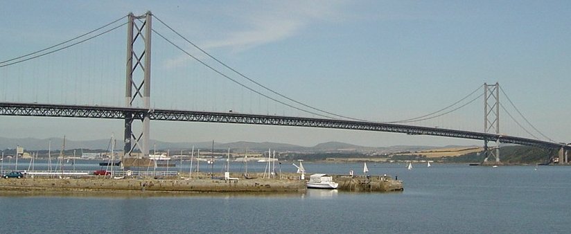 Forth Road Bridge in Scotland