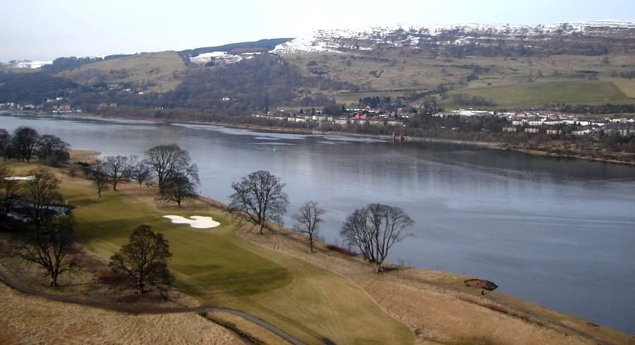 Southern Bank of the River Clyde and Kilpatrick Hills from the Erskine Bridge