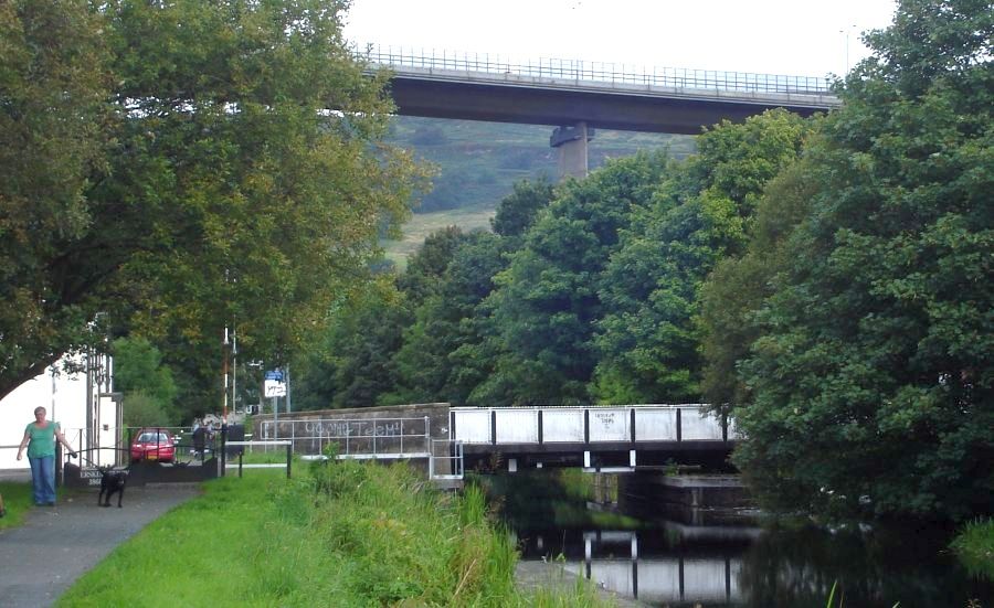 Forth and Clyde Canal beneath Erskine Bridge