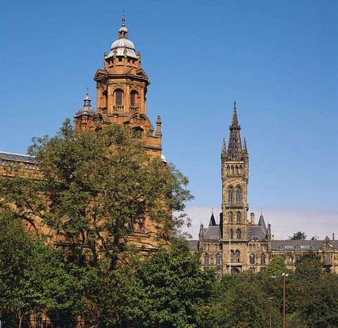 Museum and University from Kelvingrove Park