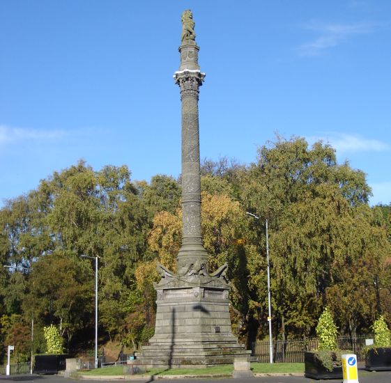 Langside Monument in front of Queen's Park