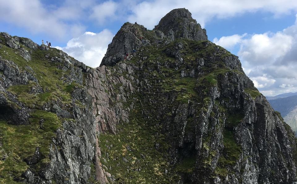 Aonach Eagach Ridge in Glencoe in the Highlands of Scotland