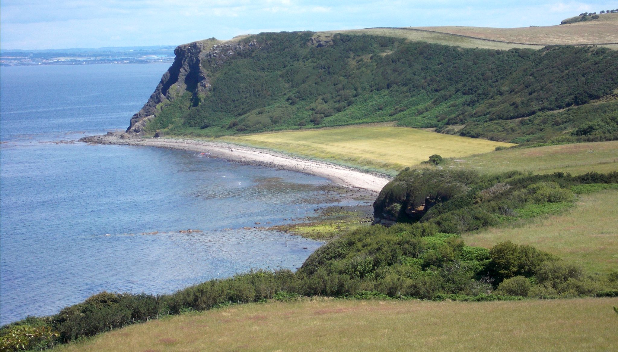 The rocky escarpment of the "Heads of Ayr"