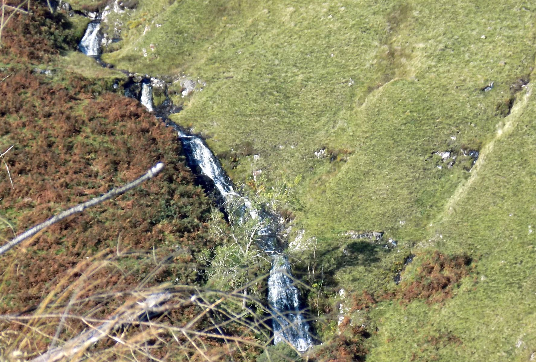 Cascades above Gonachan Burn in the Campsie Fells