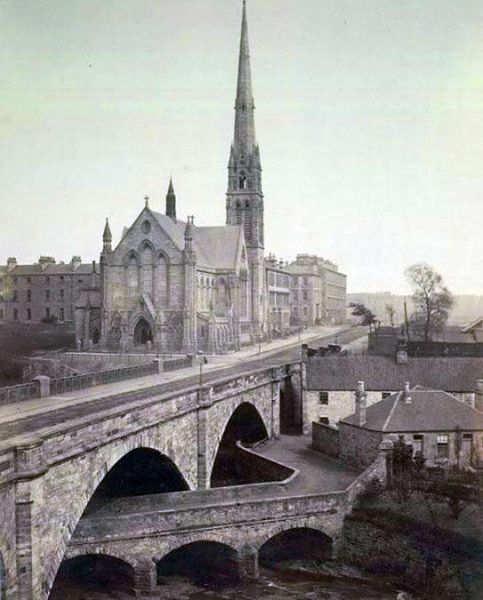 Bridge over River Kelvin at Great Western Road in Glasgow