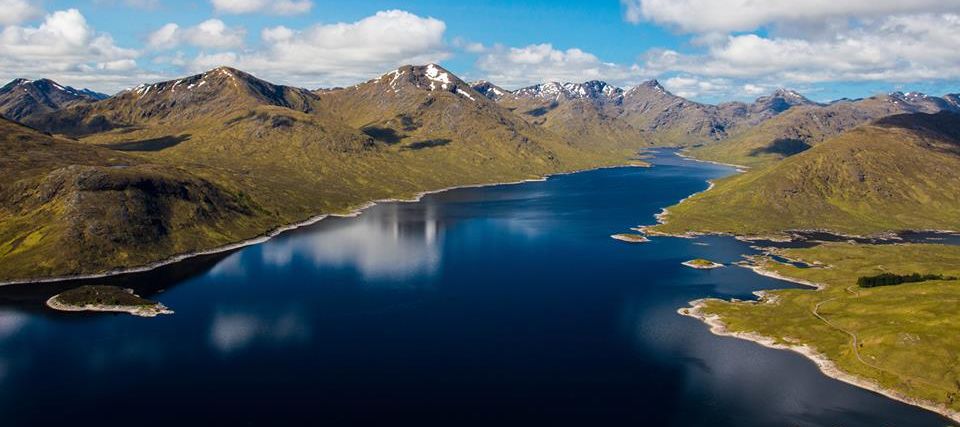 Loch Quoich and Hills of Knoydart from Gairich