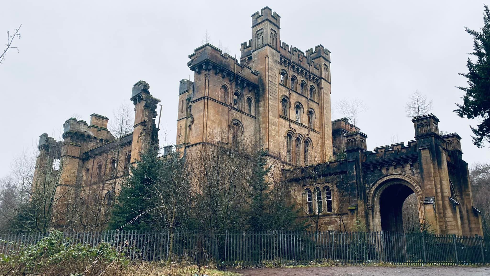 Lennox Castle above Lennoxtown