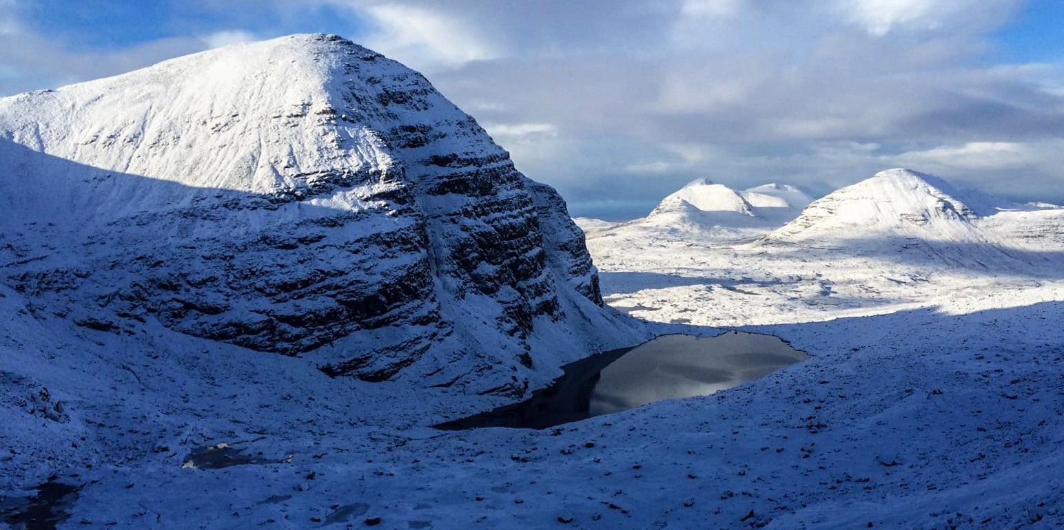 Coire Mhic Fhearchair beneath Beinn Eighe in Torridon Region of NW Scotland