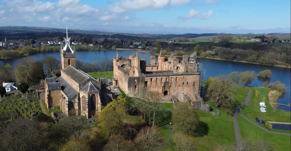 Aerial view of Linlithgow Palace