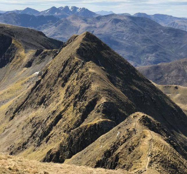 Ring of Steall in the Mamores above Glen Nevis