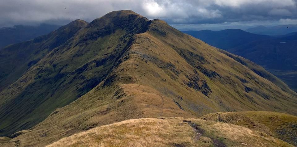 Aonach Meadhoin in the Three Brothers of Kintail from Sgurr a' Bhealaich Dheirg