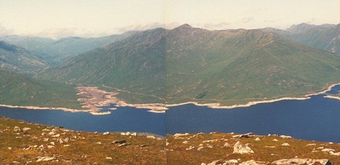 Loch Quoich and Sgurr A'Mhaoraich from Gairich in Knoydart