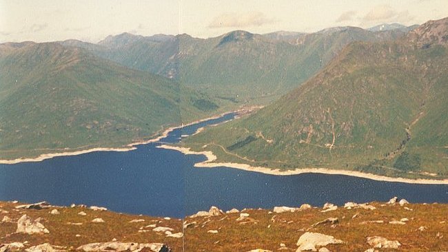 Loch Quoich and South Shiel Ridge from Gairich in Knoydart