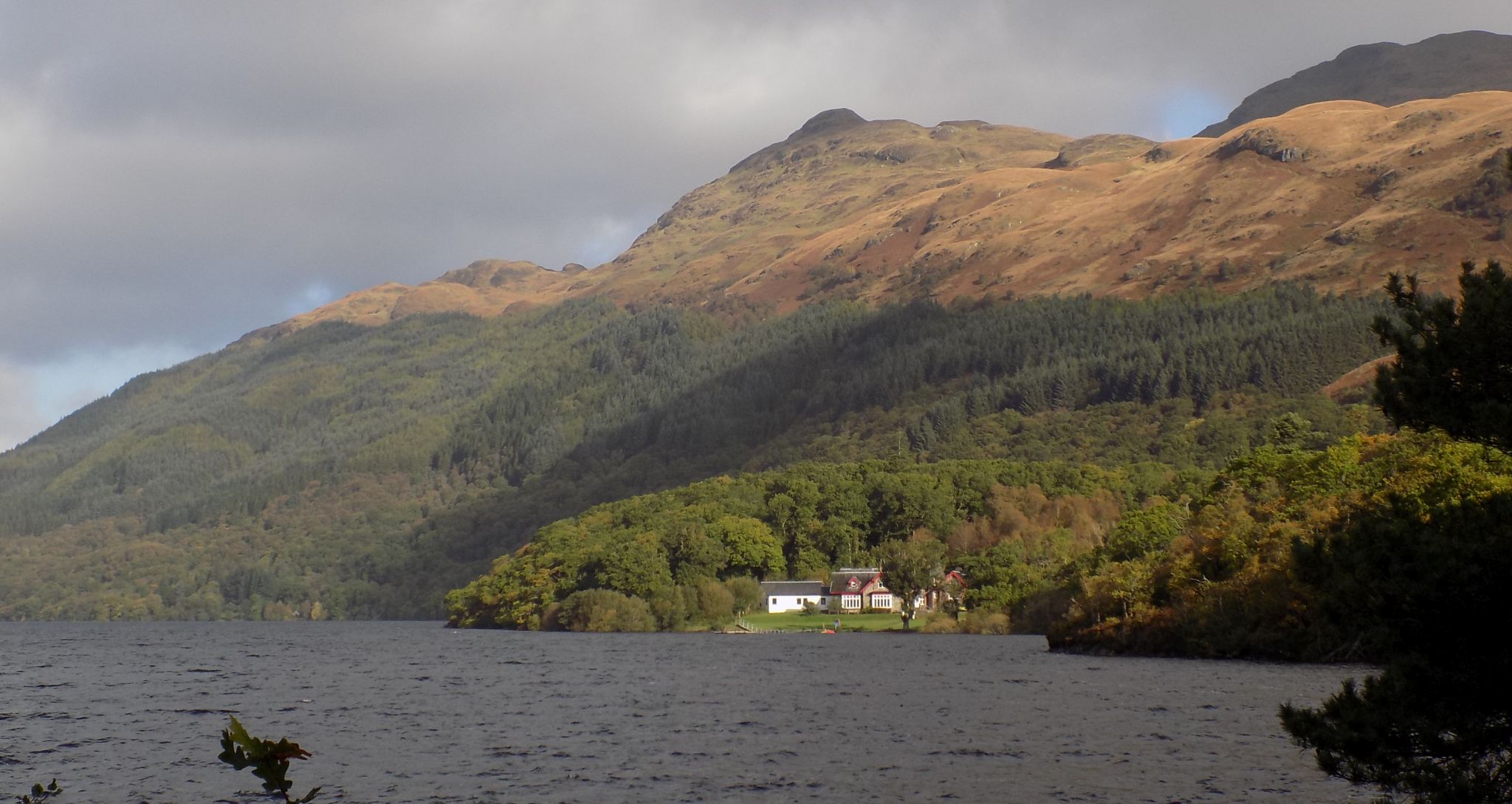 Ben Lomond above Loch Lomond from Rowerdennan