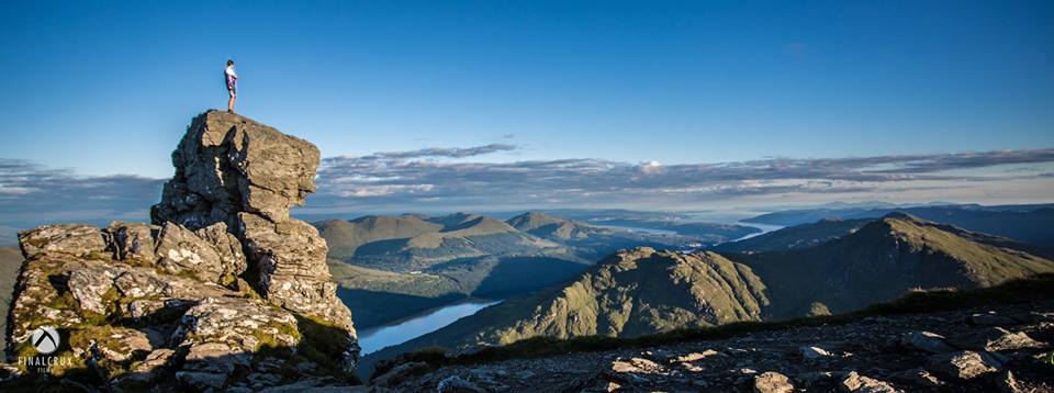 Summit of Ben Arthur - the Cobbler - in the Southern Highlands of Scotland