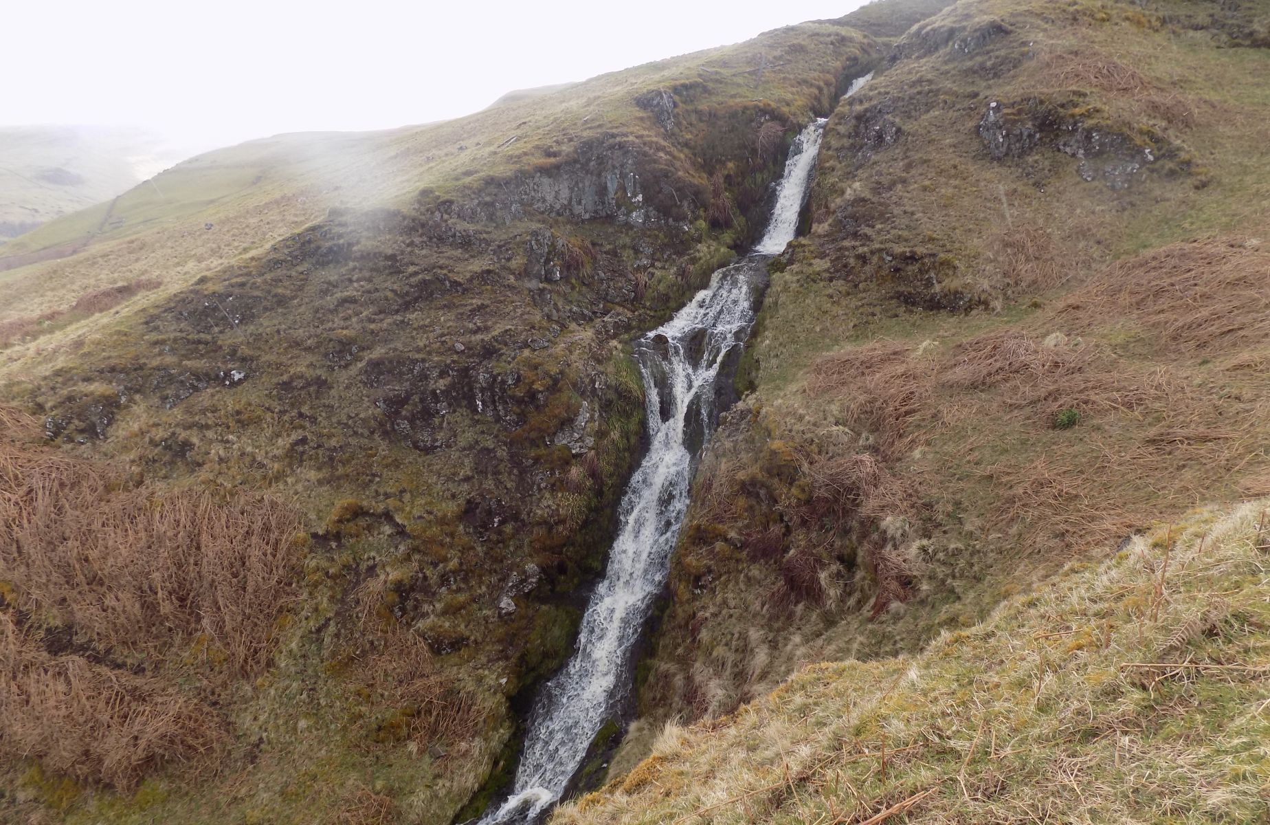 Waterfall in Fintry Hills on route to Double Craigs