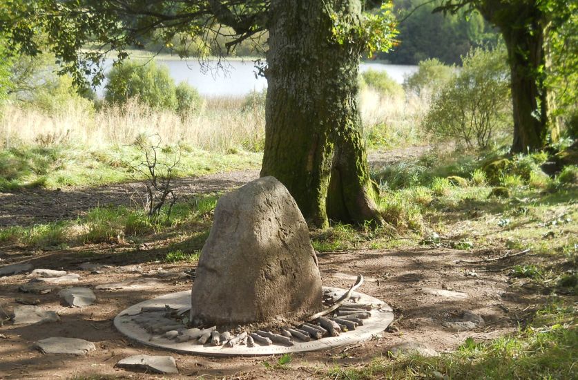 The Fire Memorial at Craigallien Loch on the West Highland Way