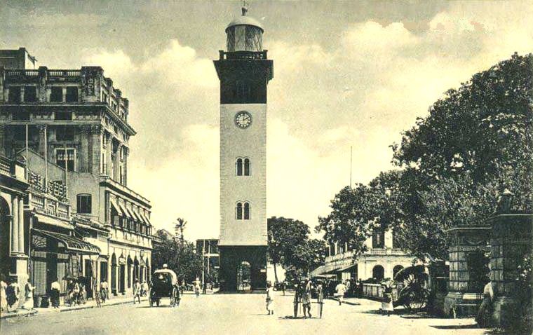 Old Fort Lighthouse Clock Tower in Colombo City, Sri Lanka