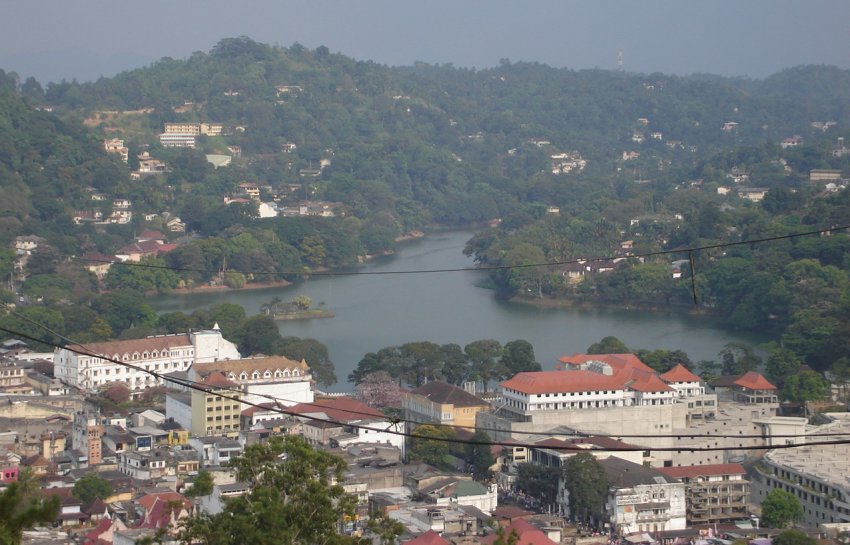 Kandy and Boganbara Lake in central Sri Lanka of Sri Lanka