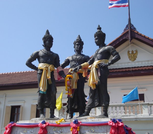 3 Kings Statue in Chiang Mai in northern Thailand