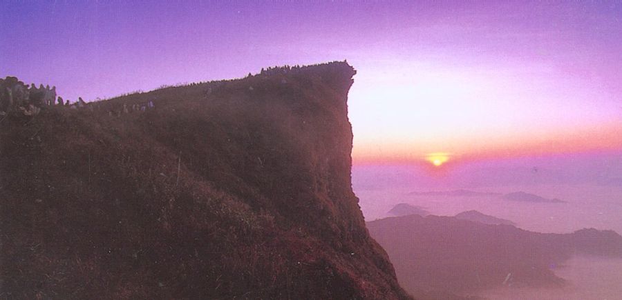 Sunset at Puchifah near Chiang Rai in Northern Thailand