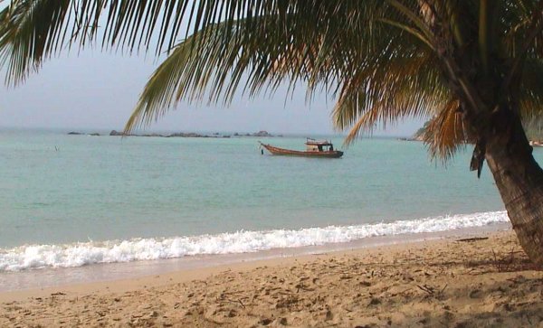 Beach at Ao Wok Tum on Pha Ngan Island in Southern Thailand