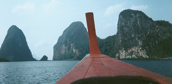 Limestone Outcrops in Phang Nga Bay in Southern Thailand