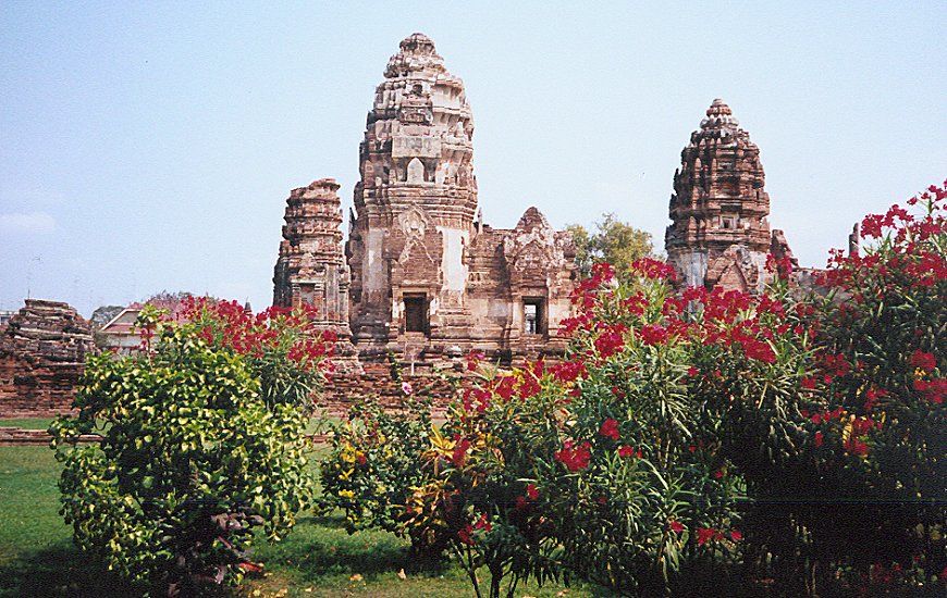 Prangs at Wat Phra Si Ratana Mahatha in Lopburi