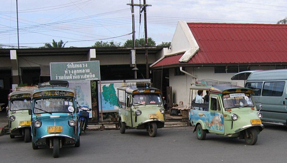 Tuk Tuks at Trang Station in Southern Thailand