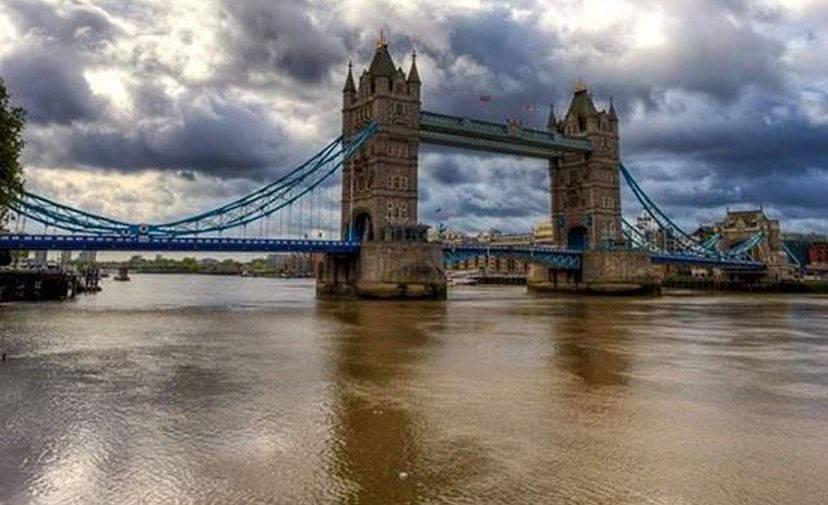 Tower Bridge across River Thames in London