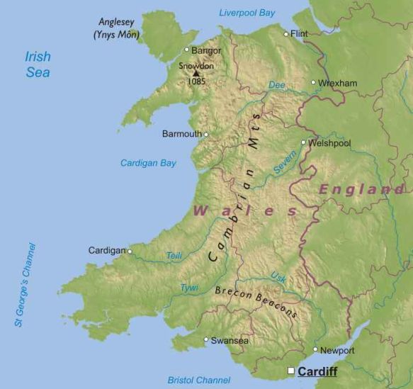 Map of Wales