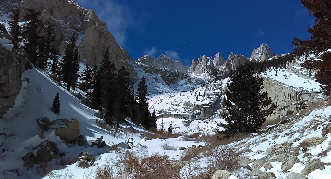 On the Plateau on Mt. Whitney beneath the Crest of the Sierra Nevada