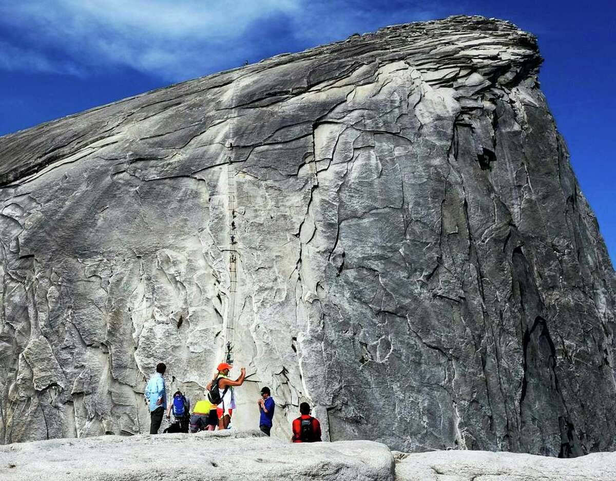 Ascent route on Half Dome