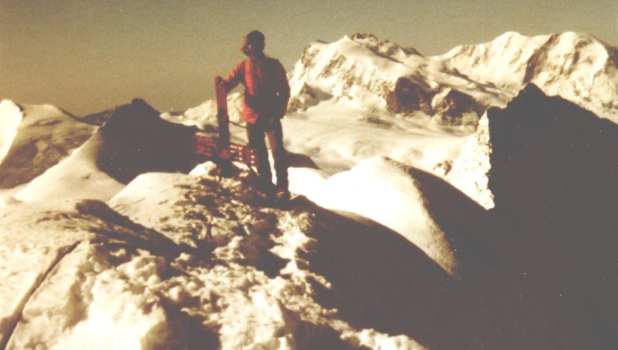 Monte Rosa and Lyskamm from Summit of the Dom