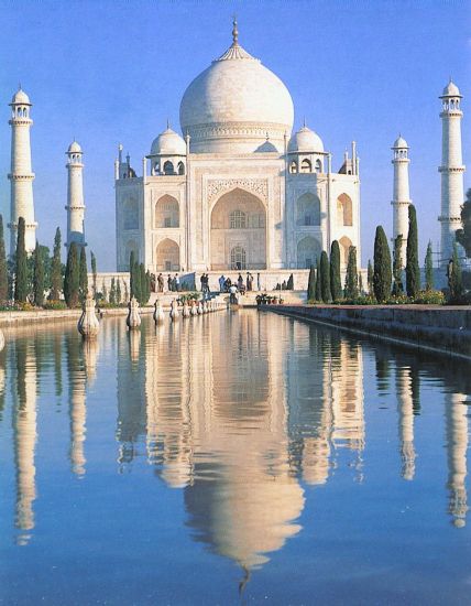 Taj Mahal in Agra, India - the finest example of Mughal architecture