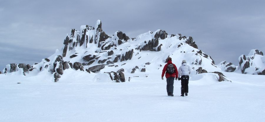 Mount Kosciusko in winter, Snowy Mountains, Australia