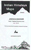 India Himalaya Map 2: Jammu & Kashmir (Kargil, Zanskar & Nun-Kun). 